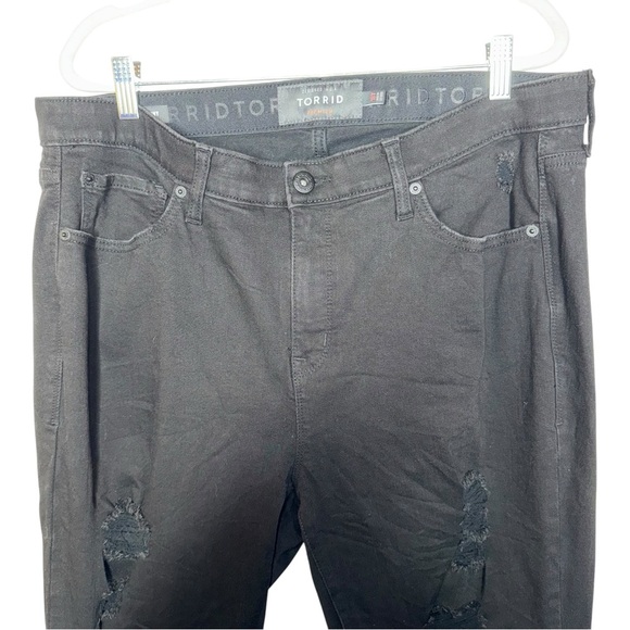 TORRID Sky High Skinny High Rise Denim Jeans Black Stretch Size 18T Tall - Picture 5 of 16